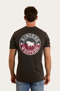 Ringers Western Signature Bull Mens Classic T-Shirt 9811103 in Grey