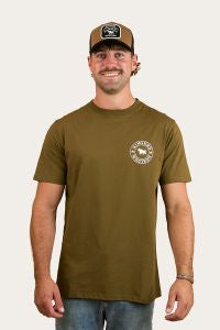 Ringers Western Signature Bull Mens Classic T-Shirt 9811103 in Olive