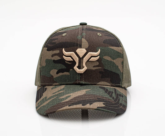 Rodeo Clothing Men’s Cotton Twill Mesh Western Cap –TH101-1107-CAMO