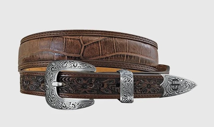 Stetson 9911500 Bennett Western Belt Brown