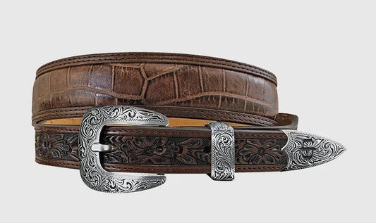 Stetson 9911500 Bennett Western Belt Brown