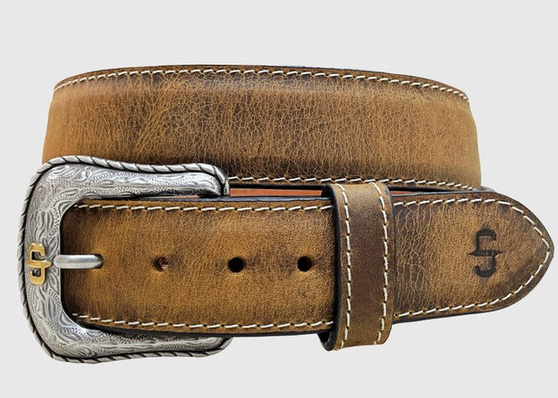 Stetson 9929500 Grayson Western Belt in Tobacco