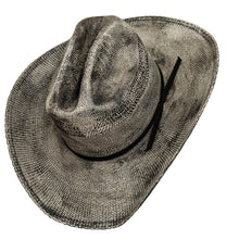 Load image into Gallery viewer, American Hat Makers Distressed Bangora Straw Hat - Style Moonwalk in Grey
