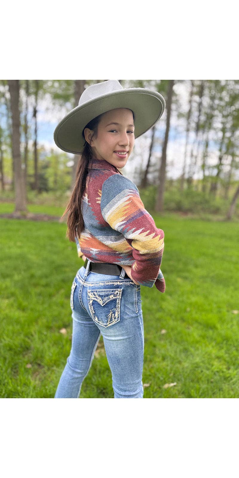 MontanaCo Girls Western Bootcut Jeans - MCGJ-HX31  BLUDEN