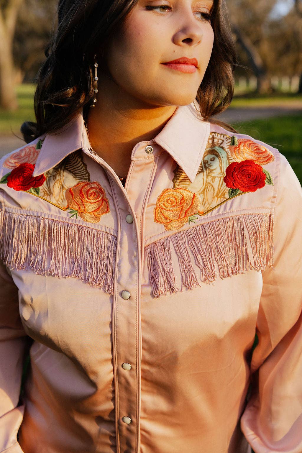 Rodeo Quincy Pale Pink Button Up M2884Q