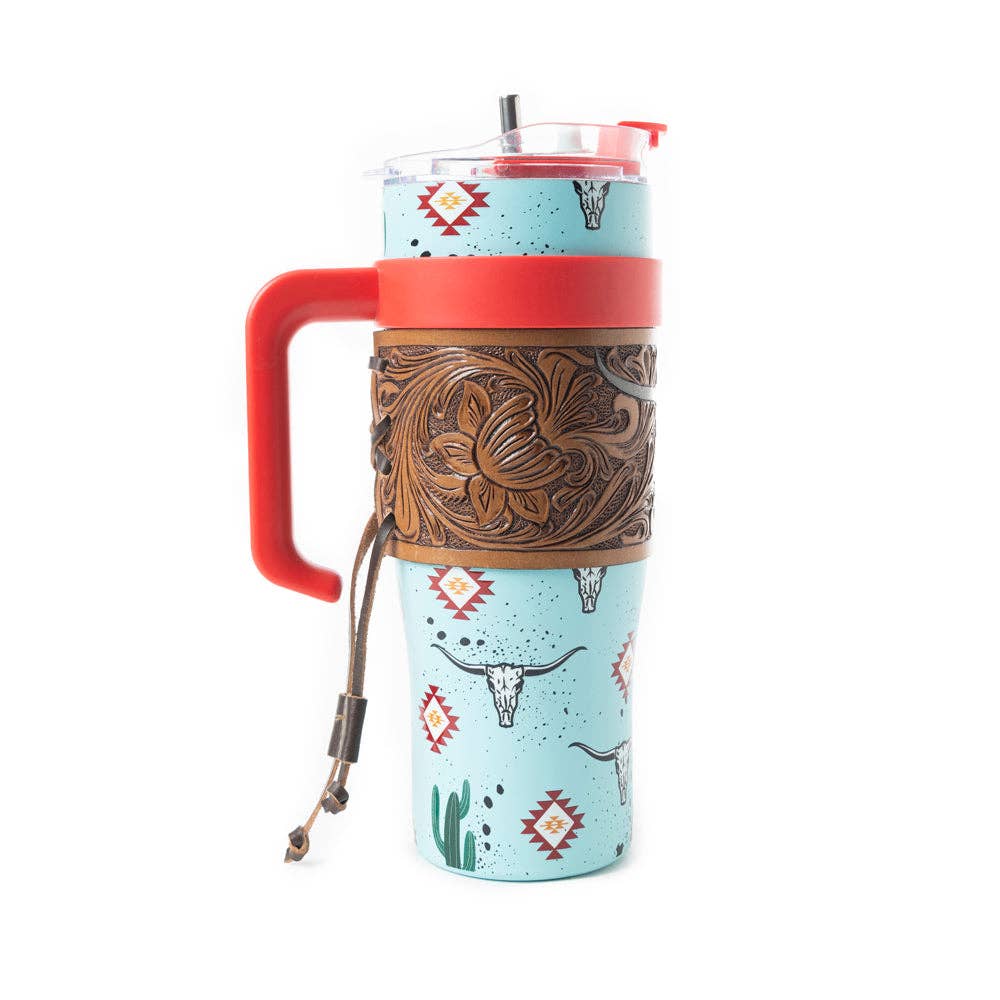 Myra Wide Wyoming Tumbler In Sea Blue: WITH TOOLING