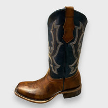 Load image into Gallery viewer, Corral Teens T0190 Teens Honey-Navy Blue Square Toe Western Boots
