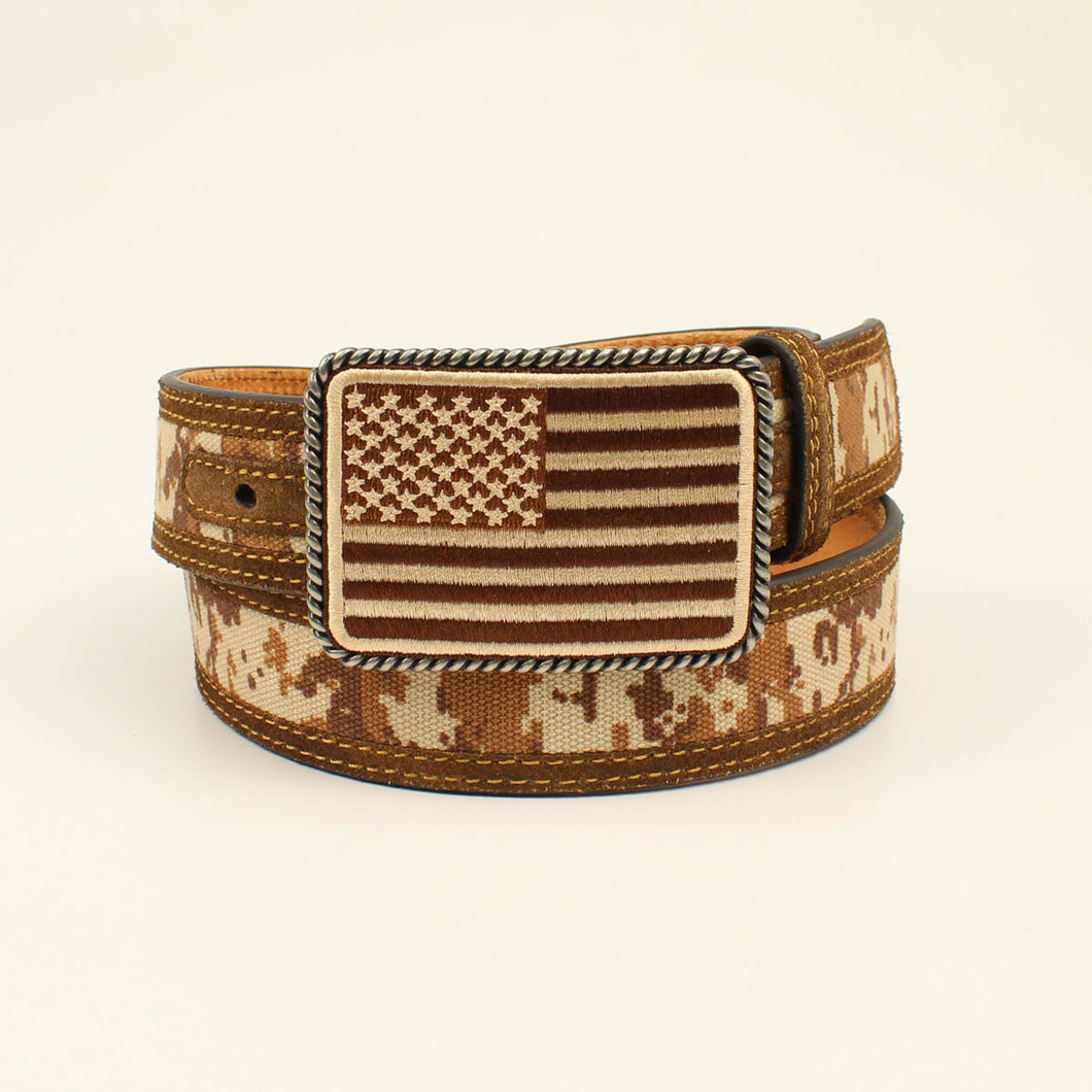 M&F Ariat Medium Brown Digital Camo Belt A1030844