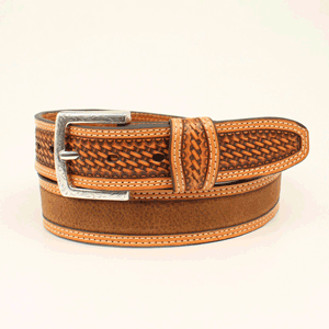 M&F Medium Brown Distressed Belt A1032044