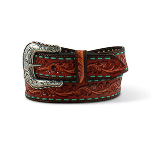 M&F Ariat 1 1/2 Tooled Floral Buck Lace Belt A1590101