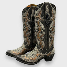 Load image into Gallery viewer, Corral C4040 Ladies Copper Embroidery &amp; Crystals Cowboy boots
