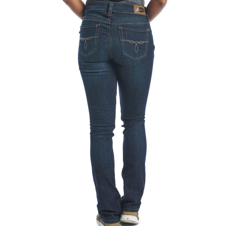 Justin Brands Ladies A2 Kellie High Rise Boot Cut Jeans in Dark Vintage Wash