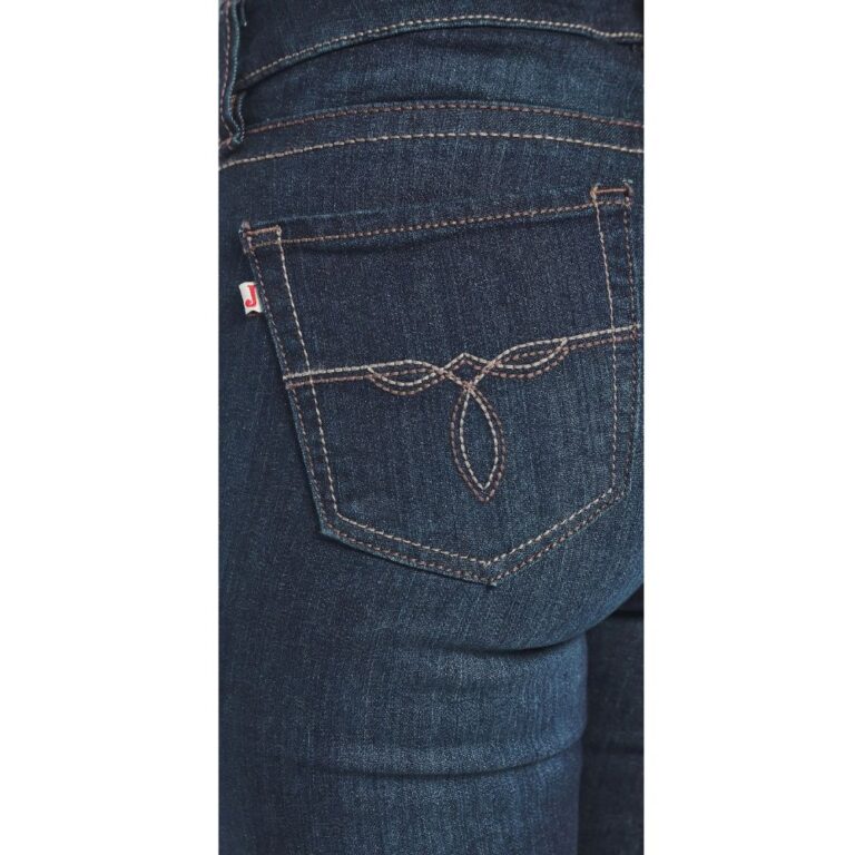 Justin Brands Ladies A2 Kellie High Rise Boot Cut Jeans in Dark Vintage Wash