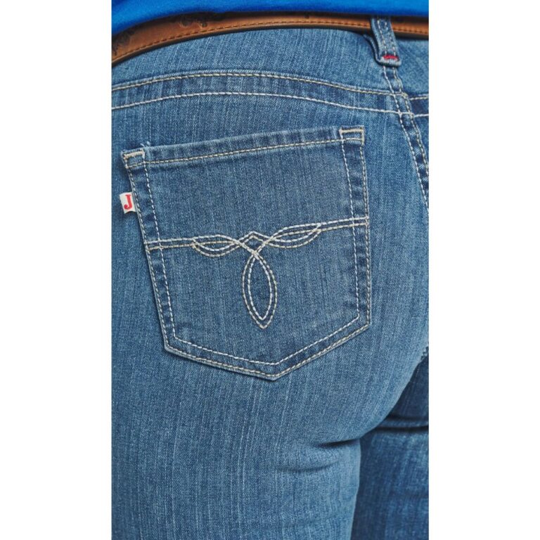 Justin Brands Ladies A2 Kellie High Rise Boot Cut Jeans in Light Blue