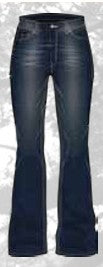 Justin Brands Ladies A2 Kellie High Rise Boot Cut Jeans in Dark Vintage Wash