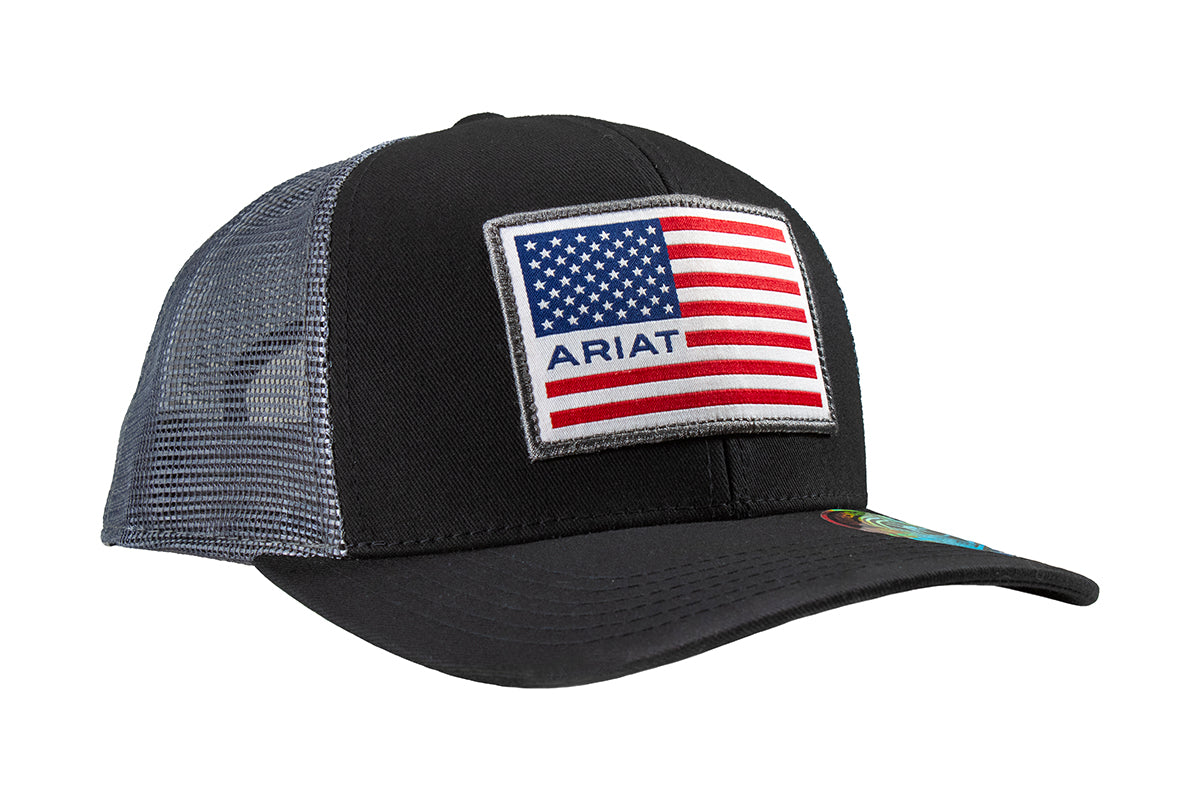 Ariat A300081101 Cap American Flag Patch Black