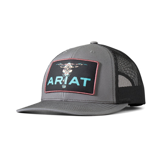 Ariat Cap Bull Skull Patch Charcoal A300085907