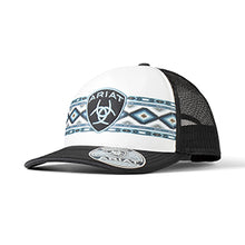 Load image into Gallery viewer, Ariat Cap Trucker Cap Southwest Pattern Black White A300088162
