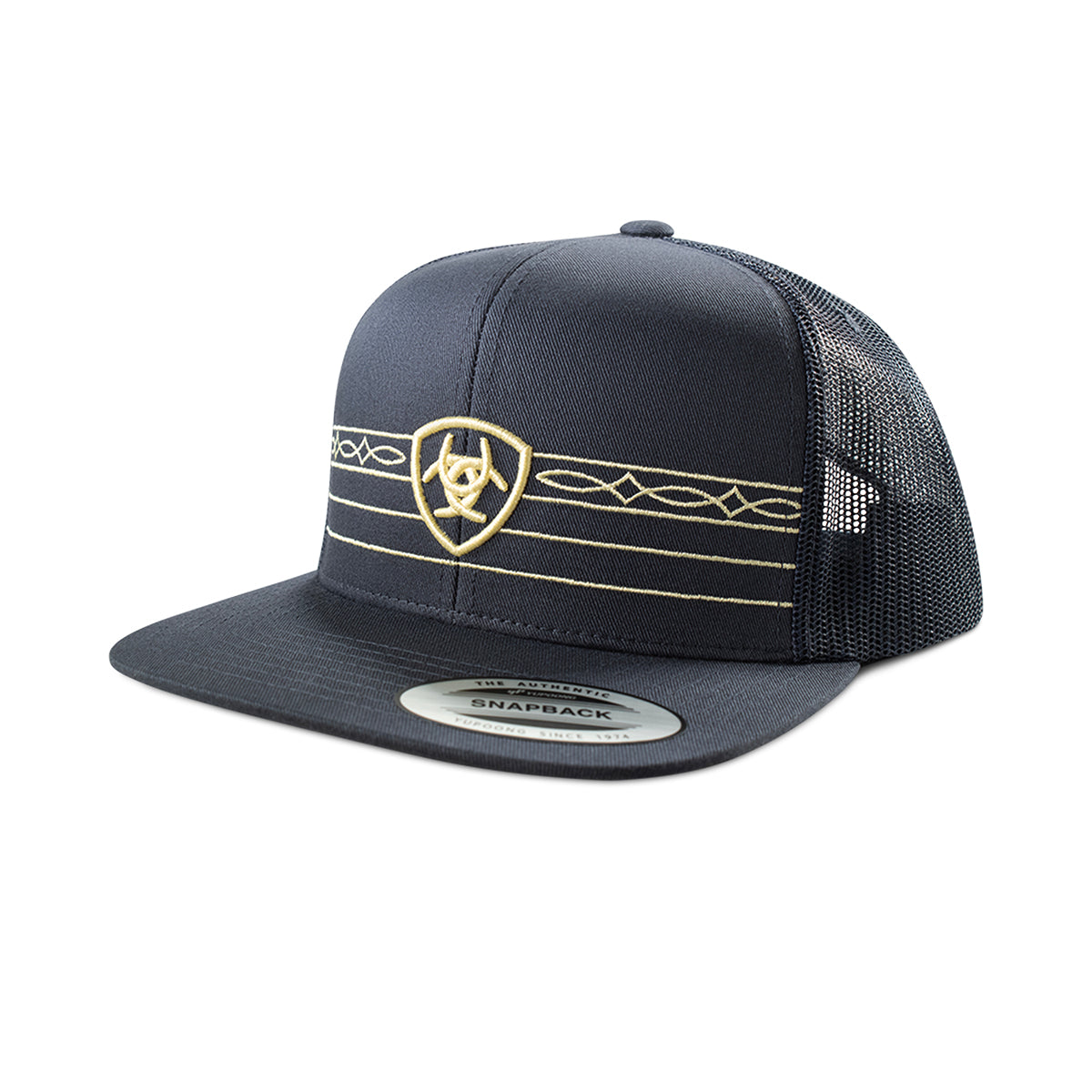 Ariat Cap Shield and Boot Stitch Ribbon Navy A300092103