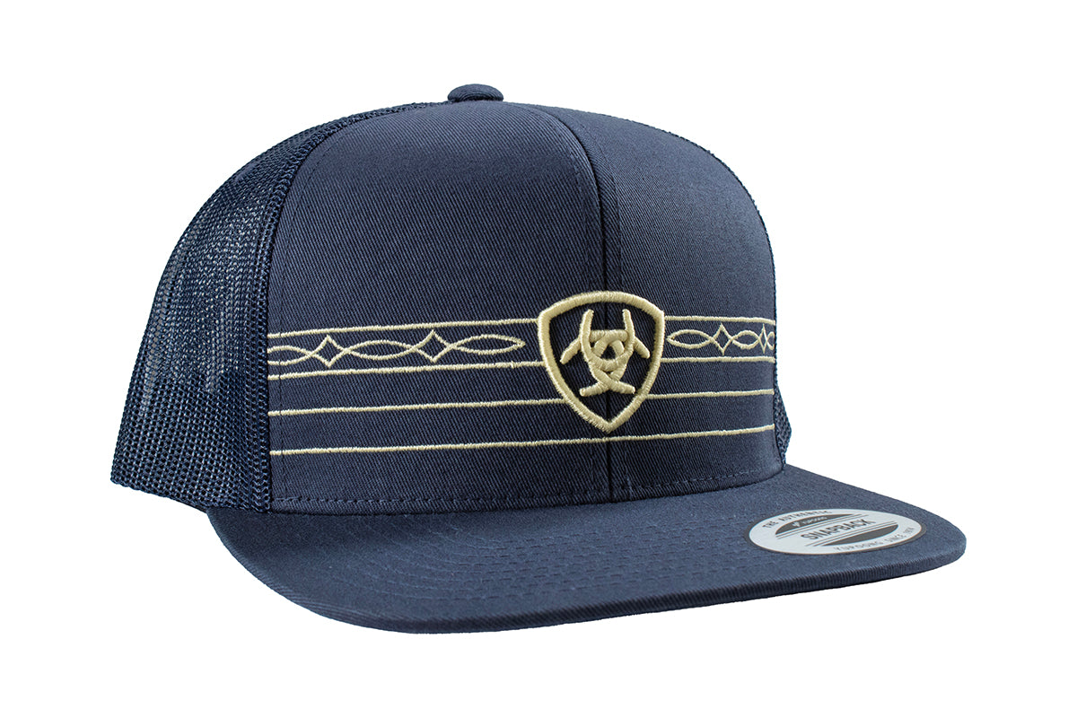 Ariat Cap Shield and Boot Stitch Ribbon Navy A300092103