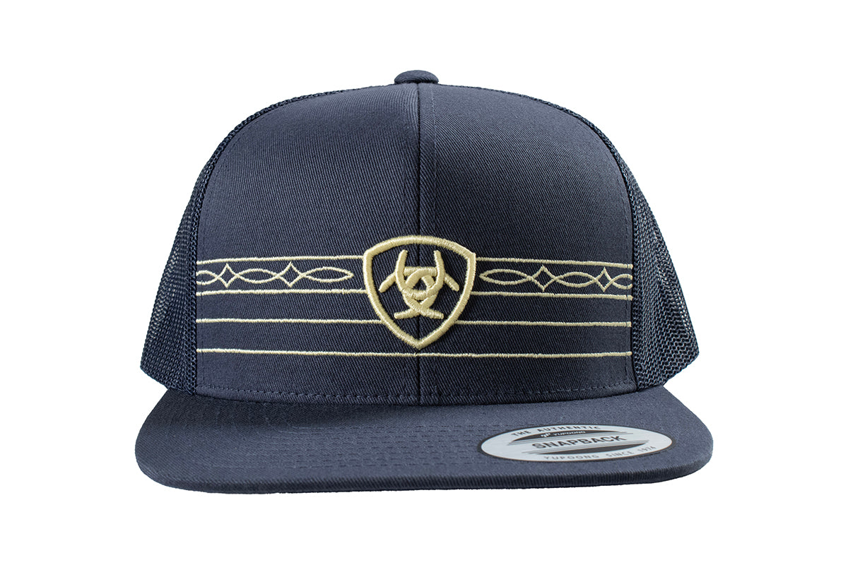 Ariat Cap Shield and Boot Stitch Ribbon Navy A300092103
