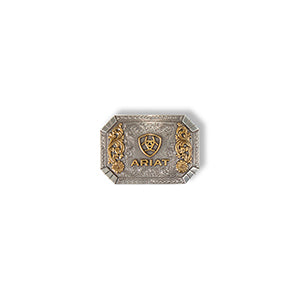 M&F Ariat Rectangle Buckle with Floral Design with contrasting colour A37022
