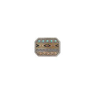 M&F Ariat Buckle Rectangle Multi Finish Engraved Design A37062