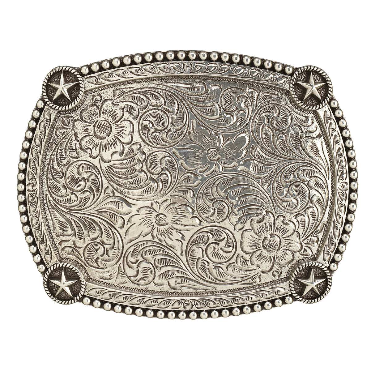 Ariat A37069 Rectangle Buckle Beaded Edge Star Corners