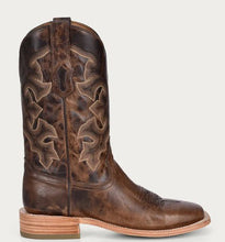 Load image into Gallery viewer, A4264 Men’s Brown Moka Embroidery Wide Square Rodeo Collection Cowboy Boots
