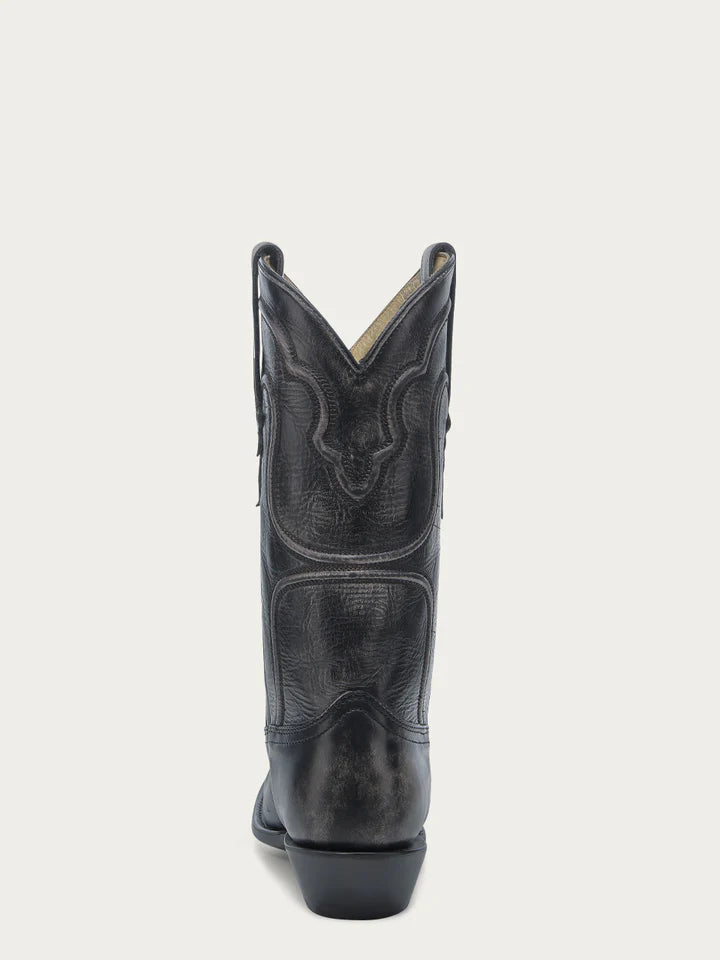 Corral A4691 - Mens Embroidery Distressed Black J Toe Cowboy Boots