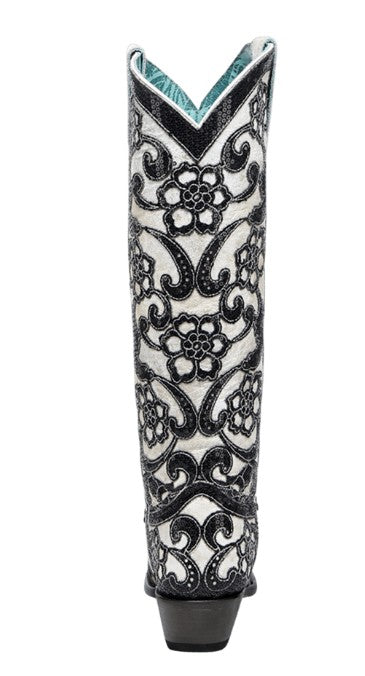 Corral A4866 Black Floral Cowboy Boots