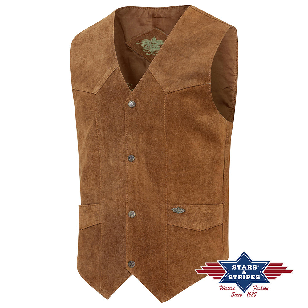 Alabama Men's Western Waistcoat Brown