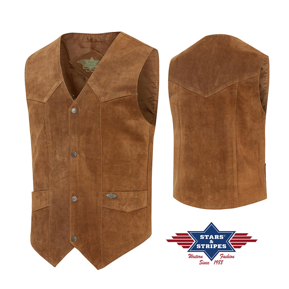 Alabama Men's Western Waistcoat Brown