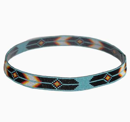 American Hat Makers Arapaho Turquoise Beaded Hat Band