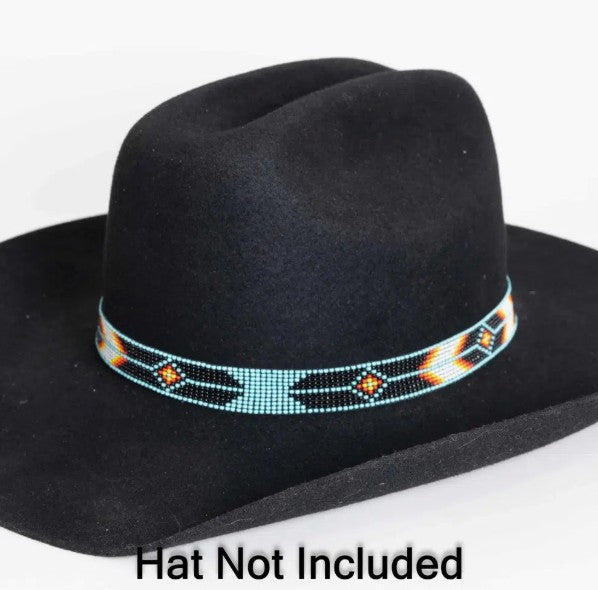 American Hat Makers Arapaho Turquoise Beaded Hat Band