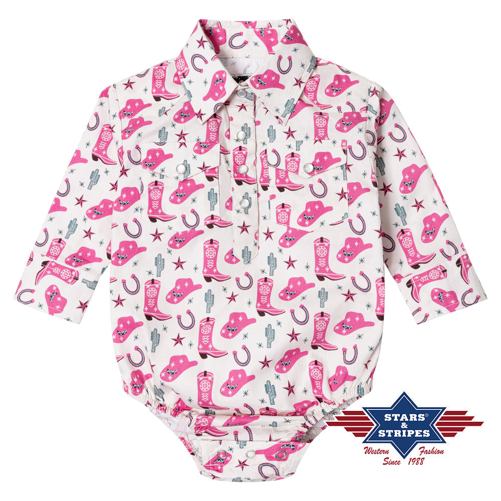 Stars & Stripes Baby Cowgirl Romper