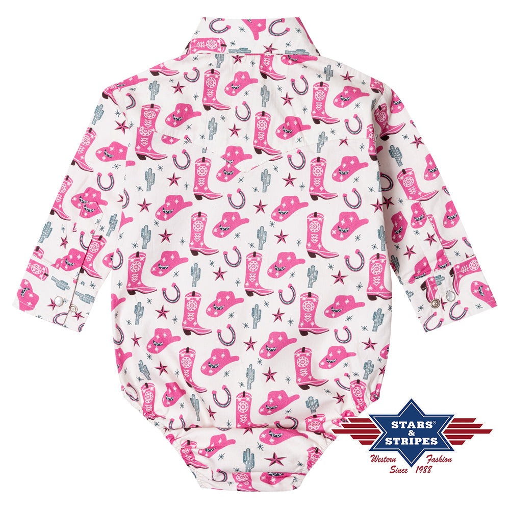 Stars & Stripes Baby Cowgirl Romper
