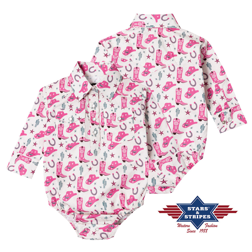 Stars & Stripes Baby Cowgirl Romper