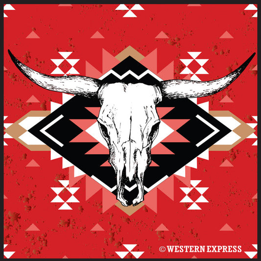 Western Express Red Desert Steer Bandana BA-4003-R