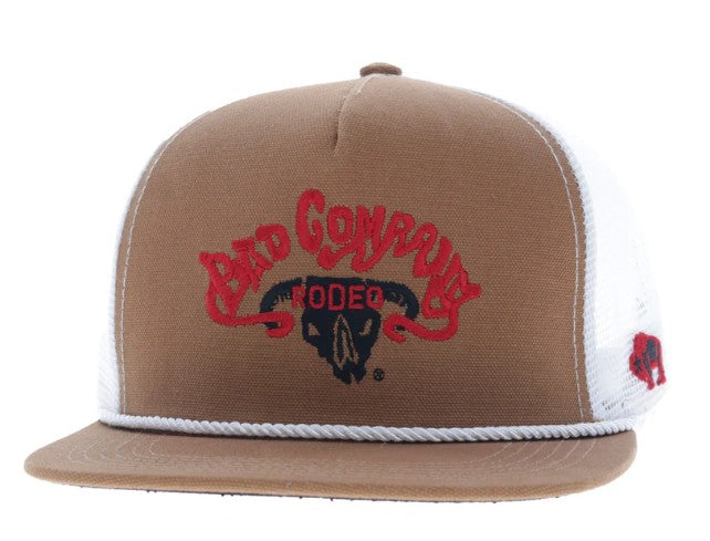 Hooey Bad Company Hat Tan & White w/Black & Red Logo BC004T-TNWH