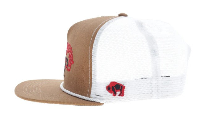 Hooey Bad Company Hat Tan & White w/Black & Red Logo BC004T-TNWH