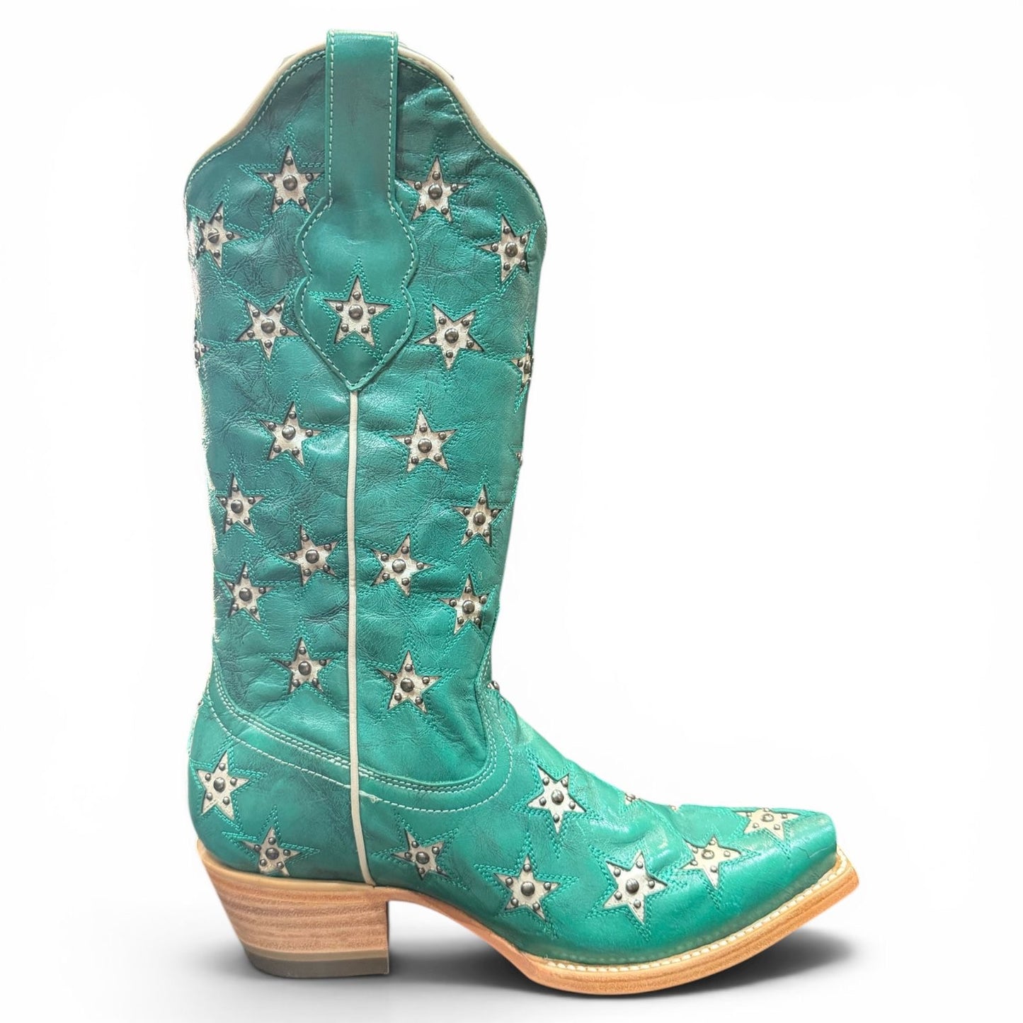 Twisted X Black Star Ladies Marfa in Turquoise & Champage WBSN041