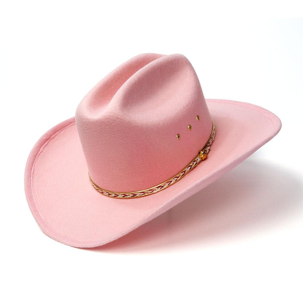 BFF26 Pink Cattleman Cowboy Hat