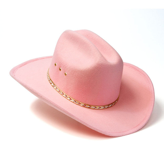 BFF26 Pink Cattleman Kids Cowboy Hat