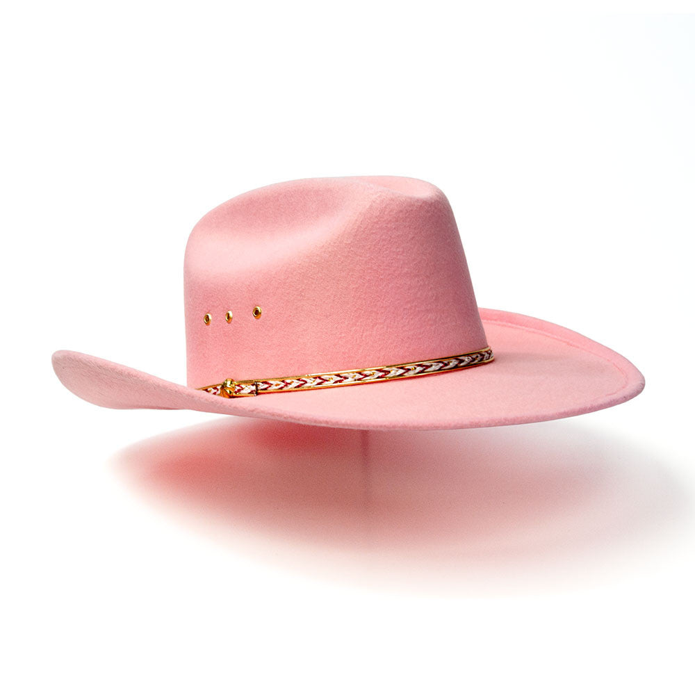 BFF26 Pink Cattleman Kids Cowboy Hat
