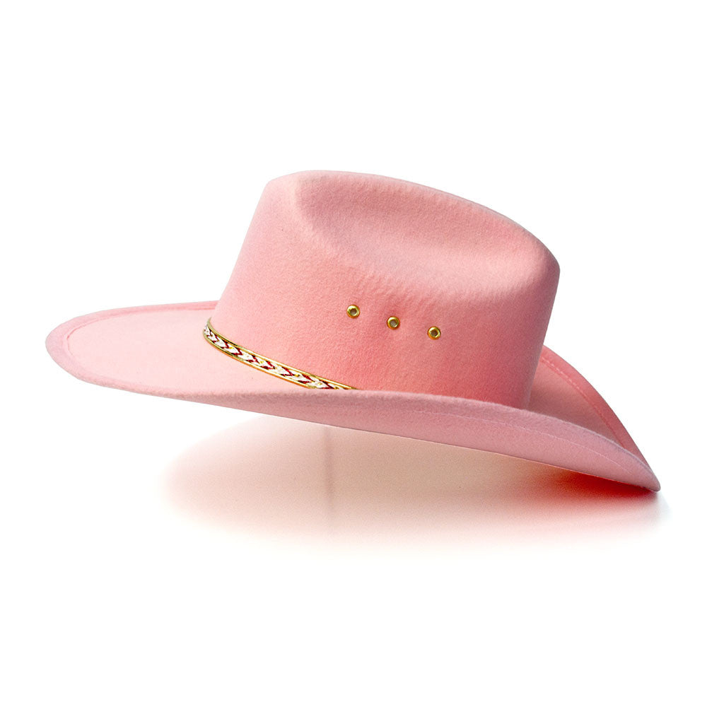 BFF26 Pink Cattleman Kids Cowboy Hat