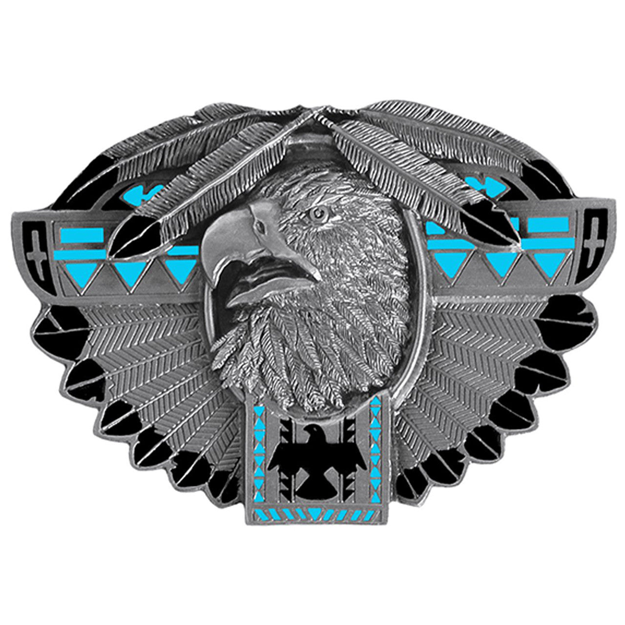 BU-016-E Thunderbird Feather Buckle