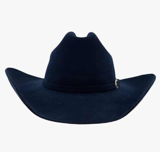 American Hat Makers Beau Cattleman Felt Cowboy Hat in Navy 710087