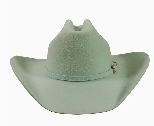 American Hat Makers Beau Cattleman Felt Cowboy Hat in Pastel Green 710087