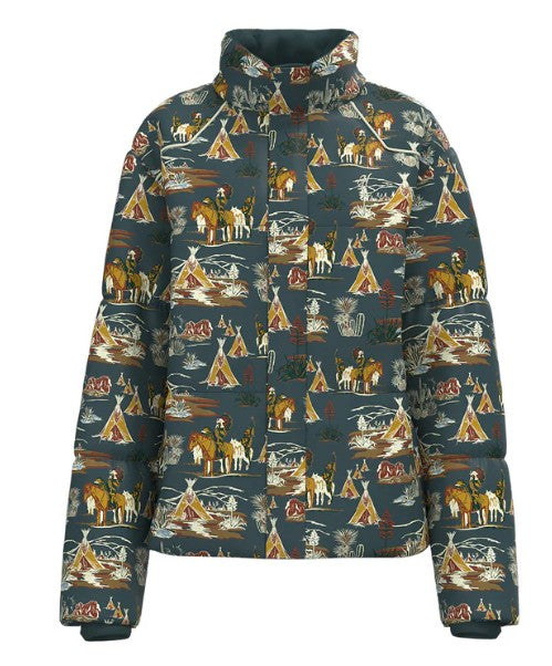 Hooey "Bramble Puffer" Ladies Jacket Multi Color Comanche Pattern HJ159NVPR